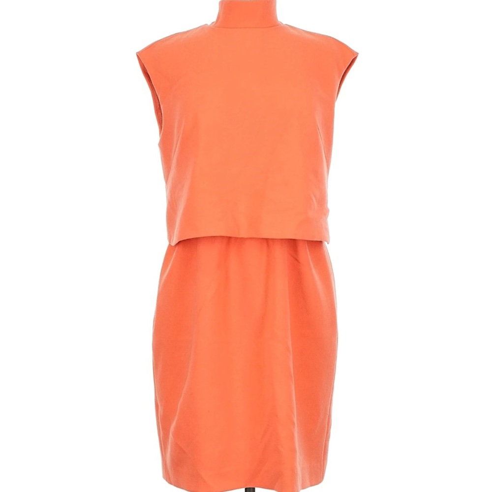 Vibrant Orange Sleeveless Mini Dress